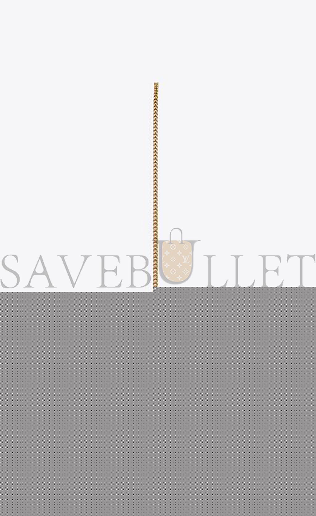 YSL CASSANDRE MATELASSÉ CHAIN WALLET IN GRAIN DE POUDRE EMBOSSED LEATHER 377828BOW011000 (22.5*14*4cm)