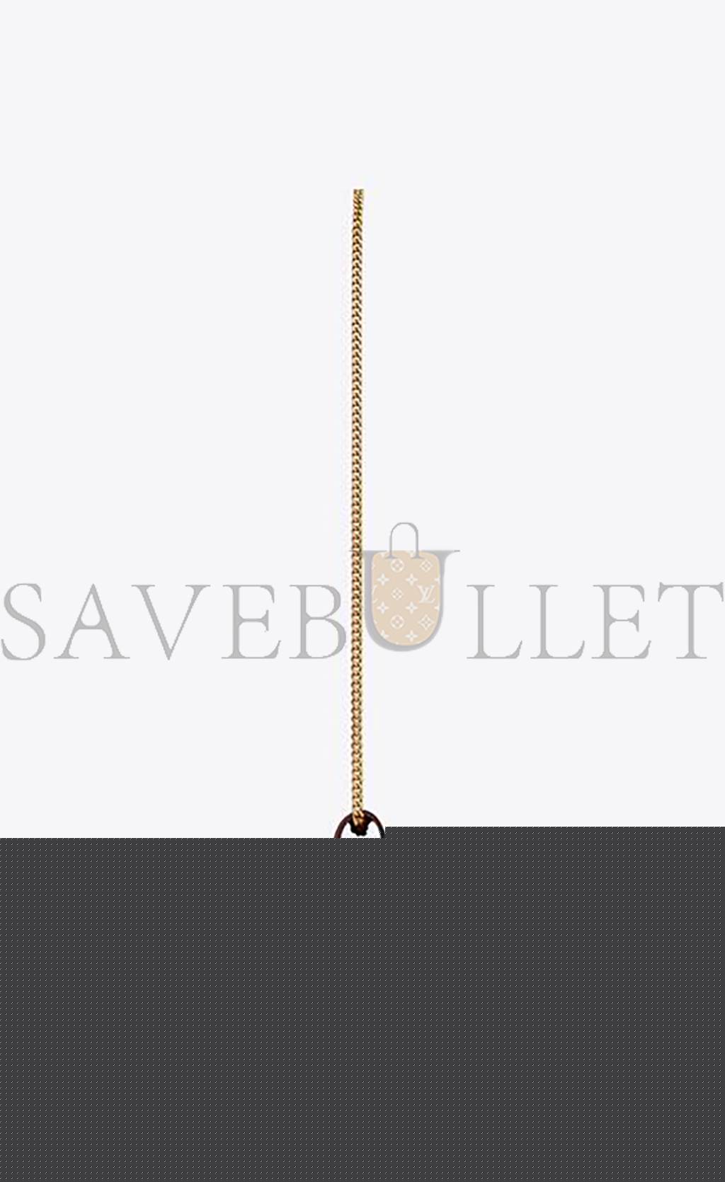 YSL CASSANDRE MATELASSÉ CHAIN WALLET IN GRAIN DE POUDRE EMBOSSED LEATHER 377828BOW016475 (22.5*14*4cm)