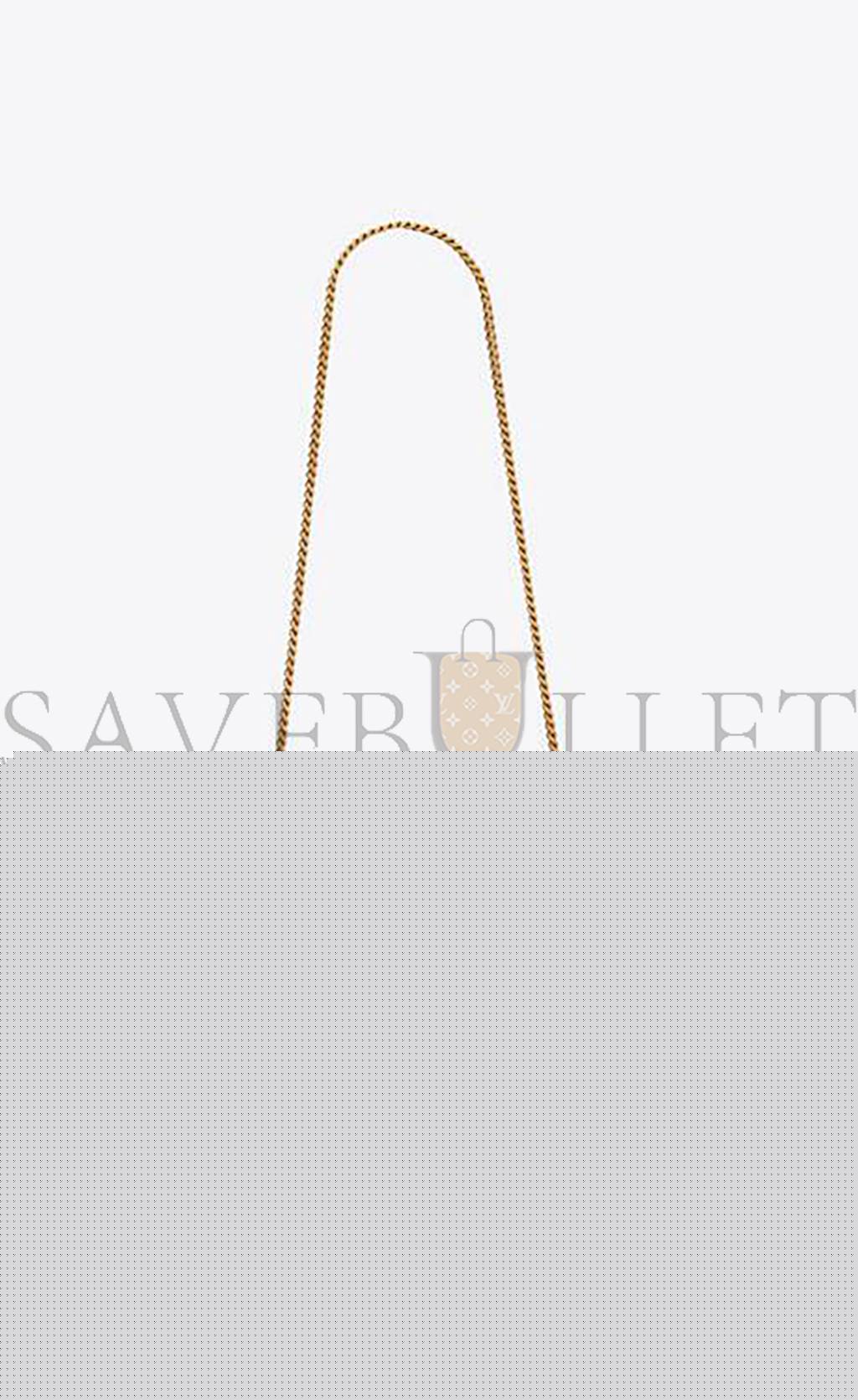 YSL CASSANDRE MATELASSÉ CHAIN WALLET IN GRAIN DE POUDRE EMBOSSED LEATHER 377828BOW016475 (22.5*14*4cm)