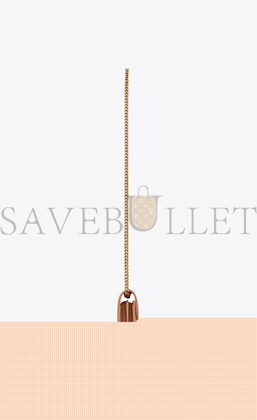 YSL CASSANDRE MATELASSÉ CHAIN WALLET IN GRAIN DE POUDRE EMBOSSED LEATHER 377828BOW019830 (22.5*14*4cm)