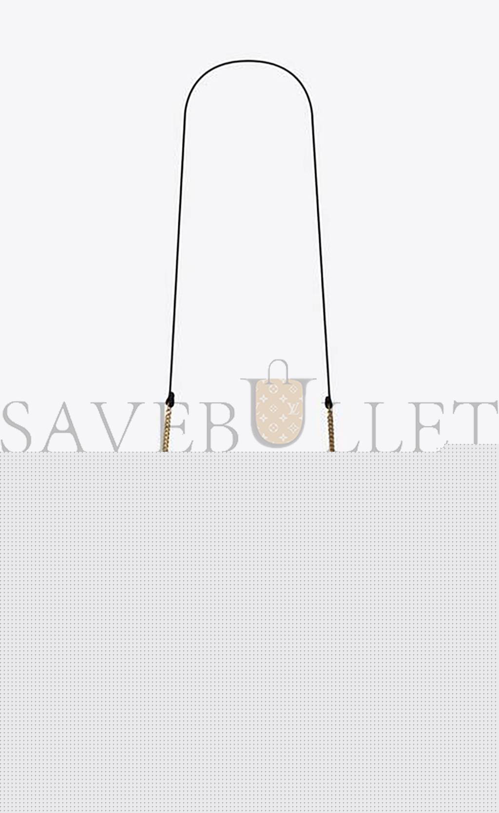 YSL CASSANDRE PHONE HOLDER WITH STRAP IN SMOOTH LEATHER 6350950U40J1000 (18*11*2.5cm)