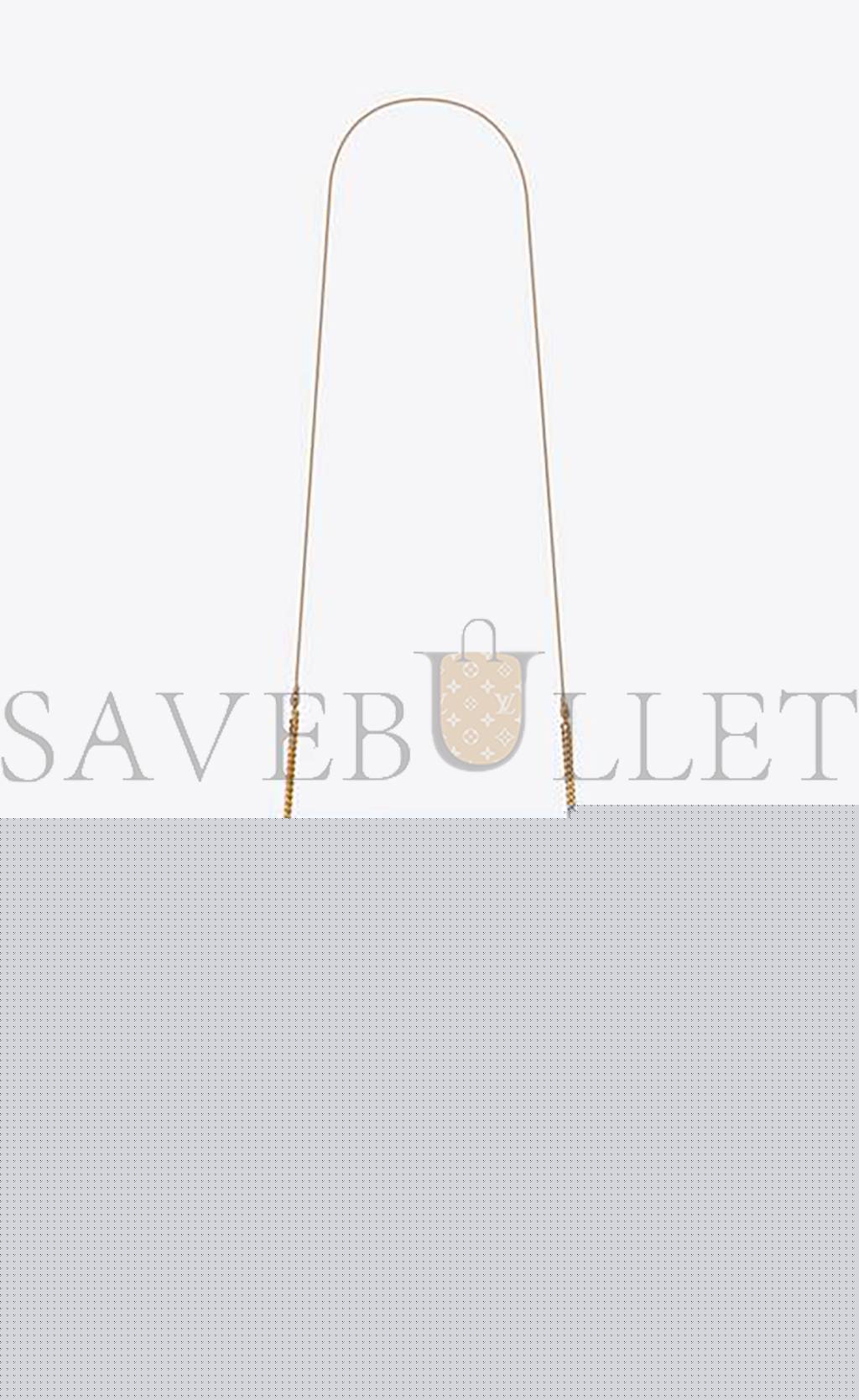 YSL CASSANDRE PHONE HOLDER WITH STRAP IN SMOOTH LEATHER 6350950U40J2721 (18*11*2.5cm)