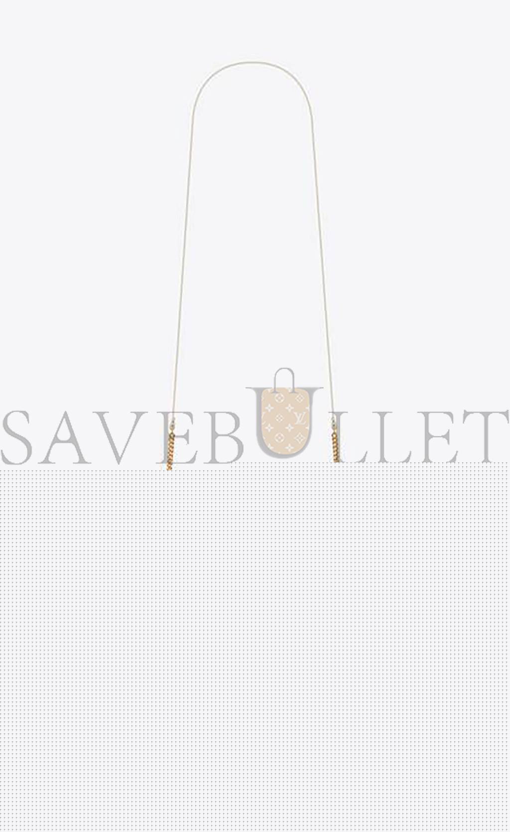 YSL CASSANDRE PHONE HOLDER WITH STRAP IN SMOOTH LEATHER 6350950U40J9207 (18*11*2.5cm)