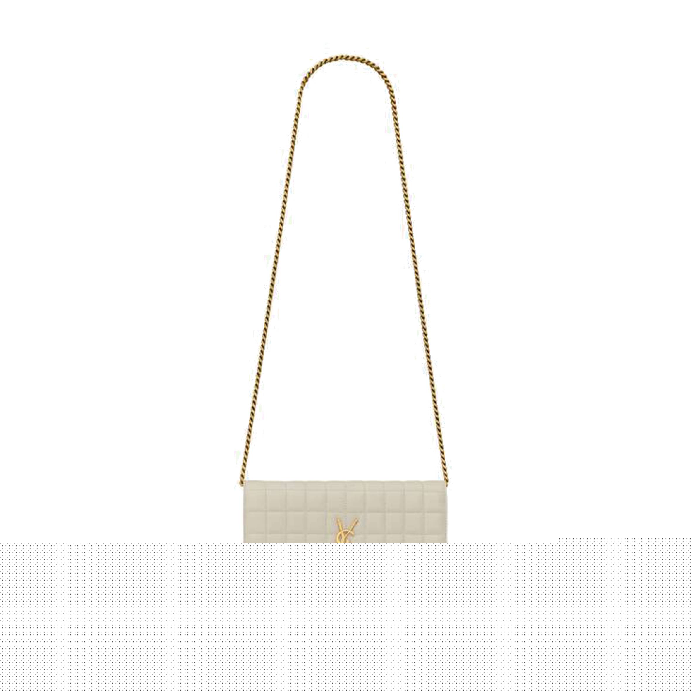 YSL CASSANDRE MATELASSÉ CARRÉ CHAIN WALLET IN LAMBSKIN 743346AABVP9207 (23*14*3cm)