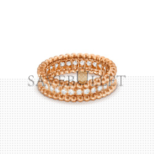 VAN CLEEF ARPELS PERLÉE DIAMONDS RING, 1 ROW - ROSE GOLD, DIAMOND  VCARP4E300