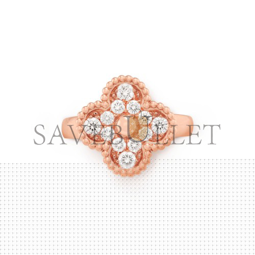 VAN CLEEF ARPELS VINTAGE ALHAMBRA RING - ROSE GOLD, DIAMOND  VCARP2R400