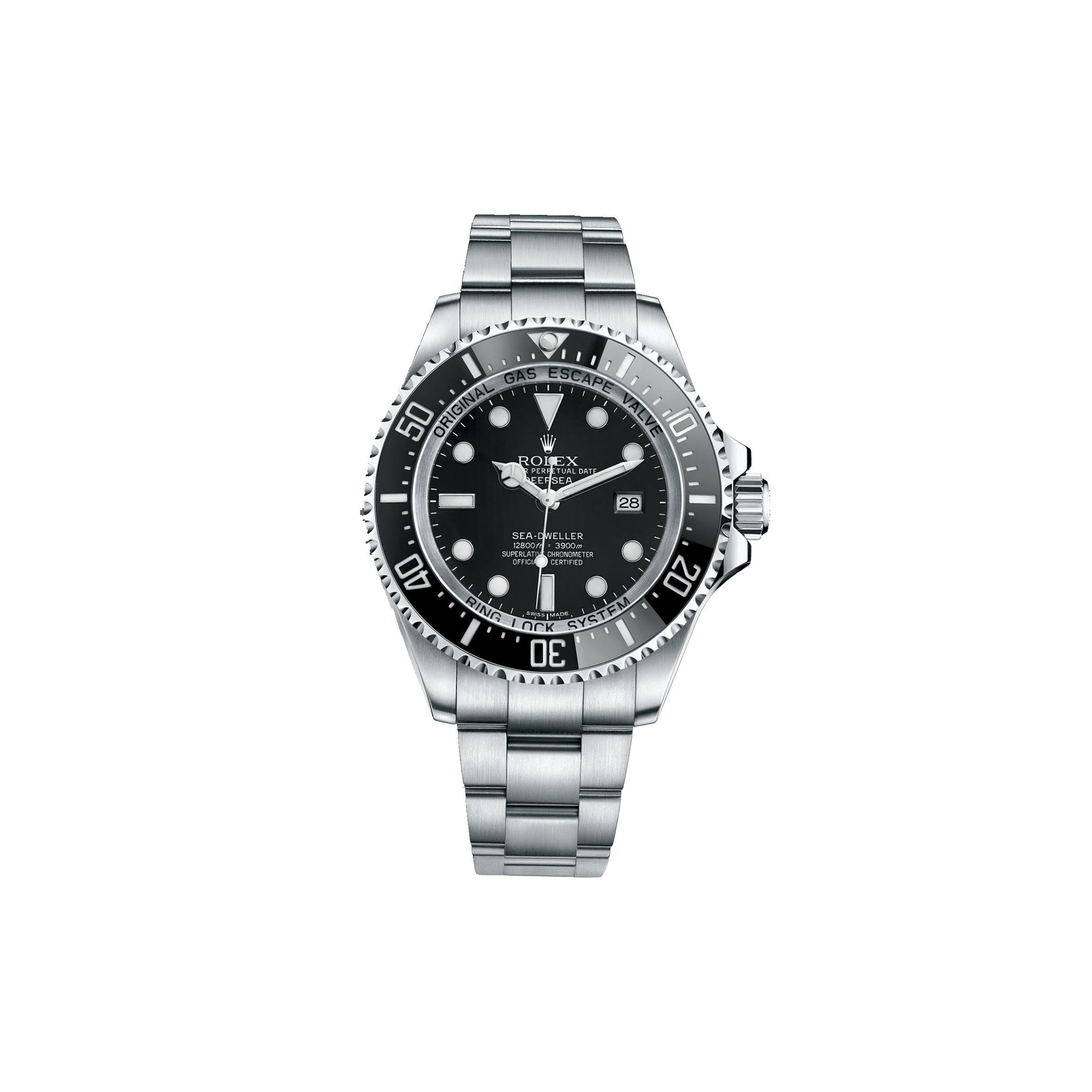 rolex sea-dweller 44 stainless steel black F**e watch 116660-0001
