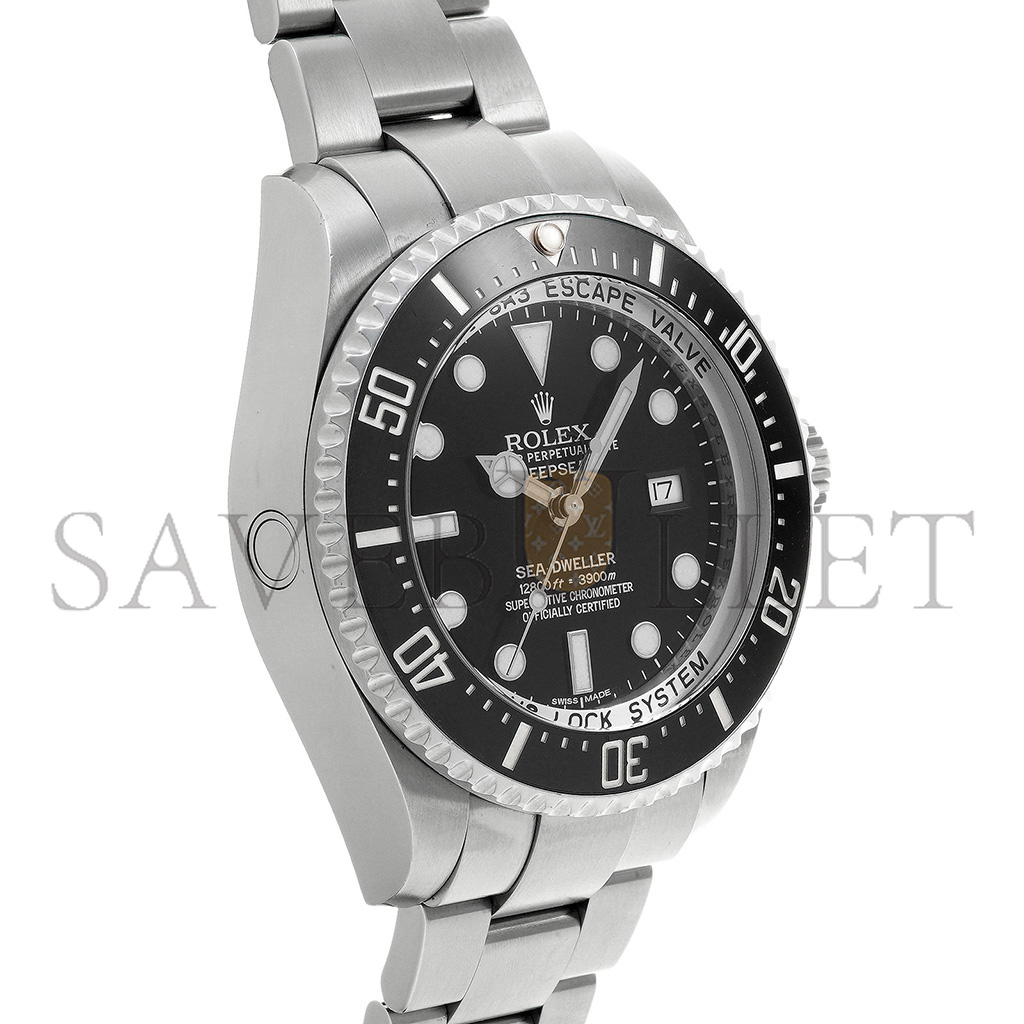 rolex sea-dweller 44 stainless steel black F**e watch 116660-0001
