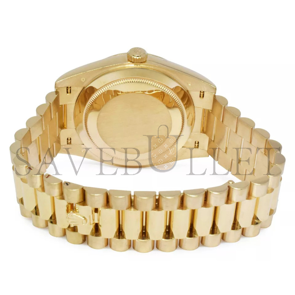 rolex day-date gold ring black F**e watch 228238-0007