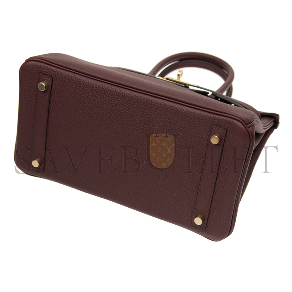 H**mes birkin 25 togo leather saddle red gold buckle h028369cc0g (25*20*13cm)