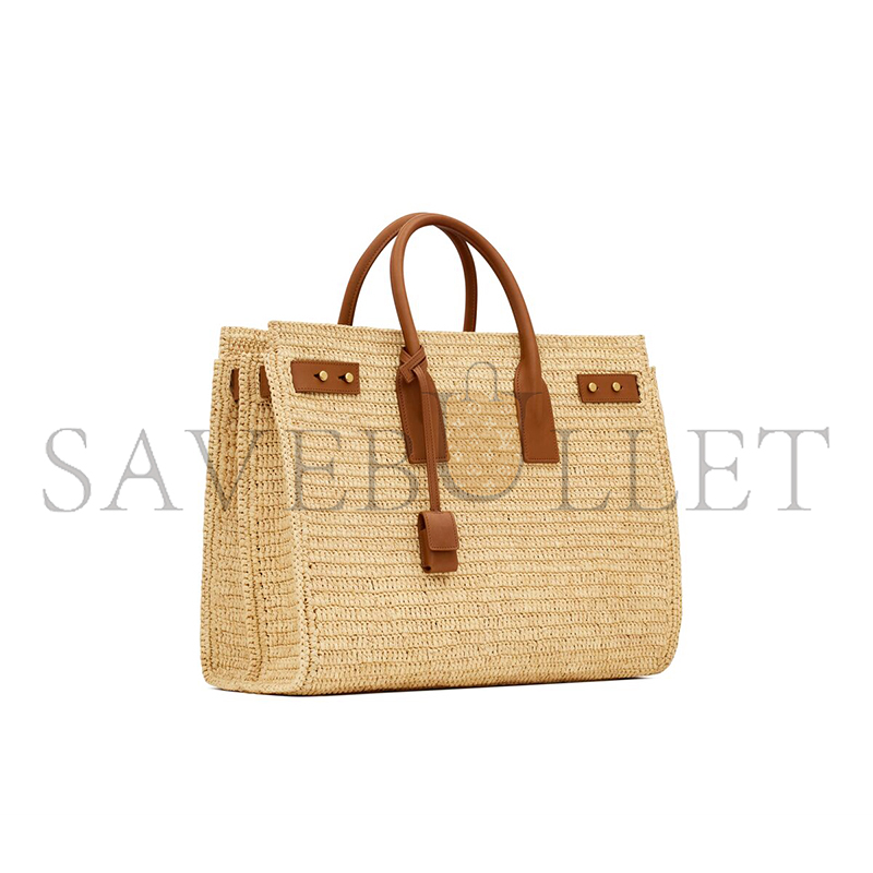 ysl sac de jour S*pple in raffia and leather-medium 751499gaabn2080 (41*28*13cm)