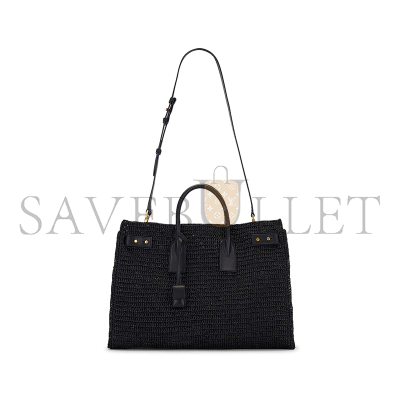 ysl sac de jour S*pple in raffia and leather-medium 751499gaady1000 (41*28*13cm)