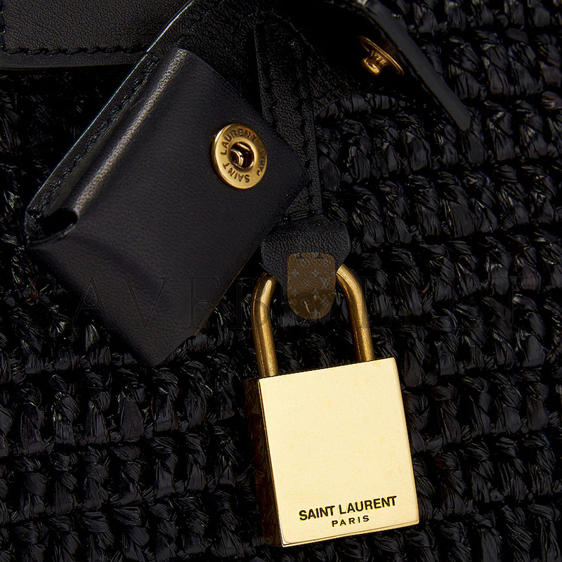 ysl sac de jour S*pple in raffia and leather-medium 751499gaady1000 (41*28*13cm)