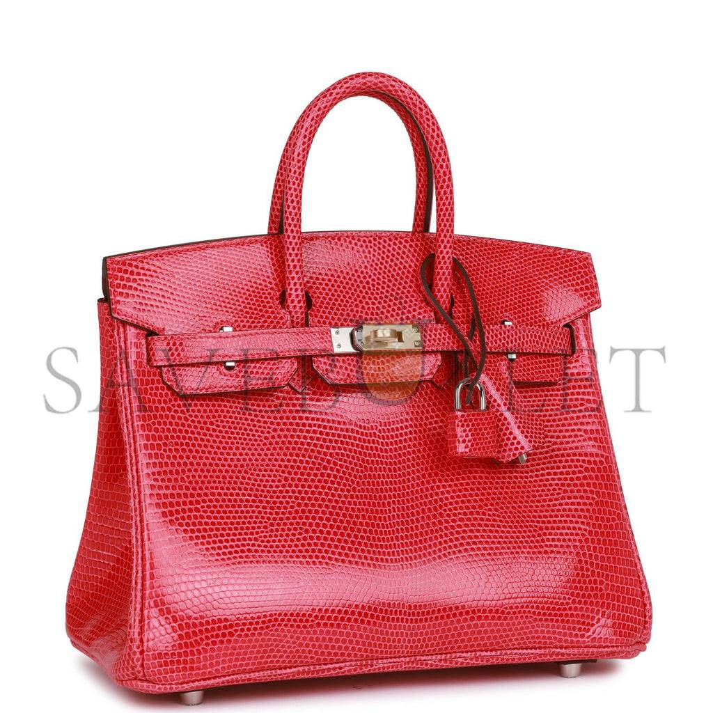 H**mes birkin 25 rose extreme lizard  palladium hardware (25*19*12cm)