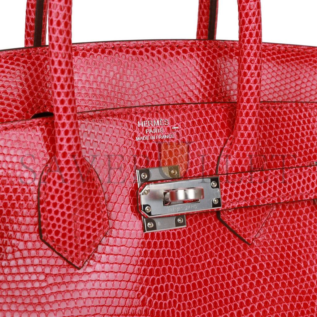 H**mes birkin 25 rose extreme lizard  palladium hardware (25*19*12cm)