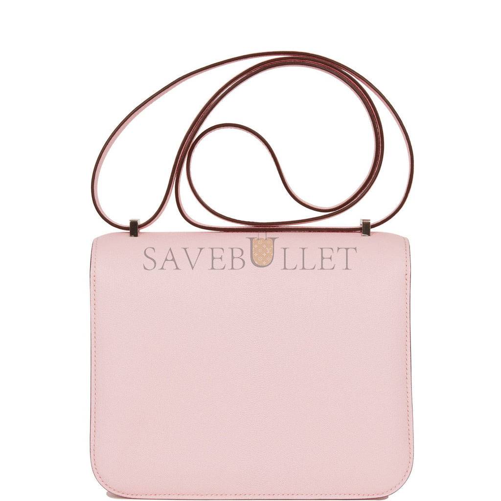 H**mes constance 18 rose sakura chevre palladium hardware 39692487491678 (18cm)