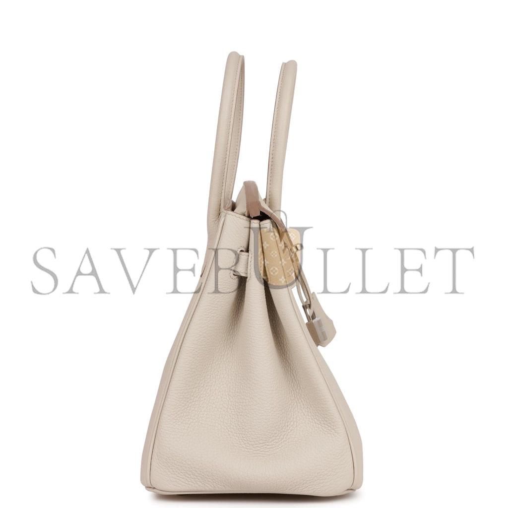 H**mes 3 en 1 birkin 30 beton togo and swift palladium hardware  (30cm)