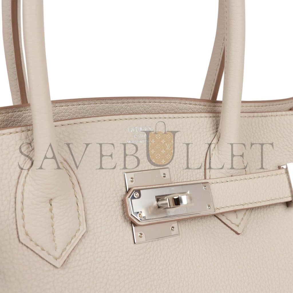 H**mes 3 en 1 birkin 30 beton togo and swift palladium hardware  (30cm)