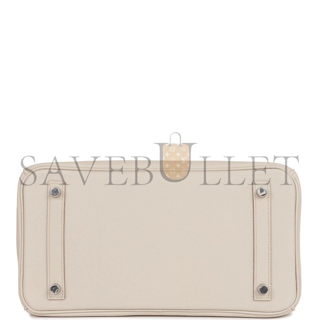 H**mes 3 en 1 birkin 30 beton togo and swift palladium hardware  (30cm)