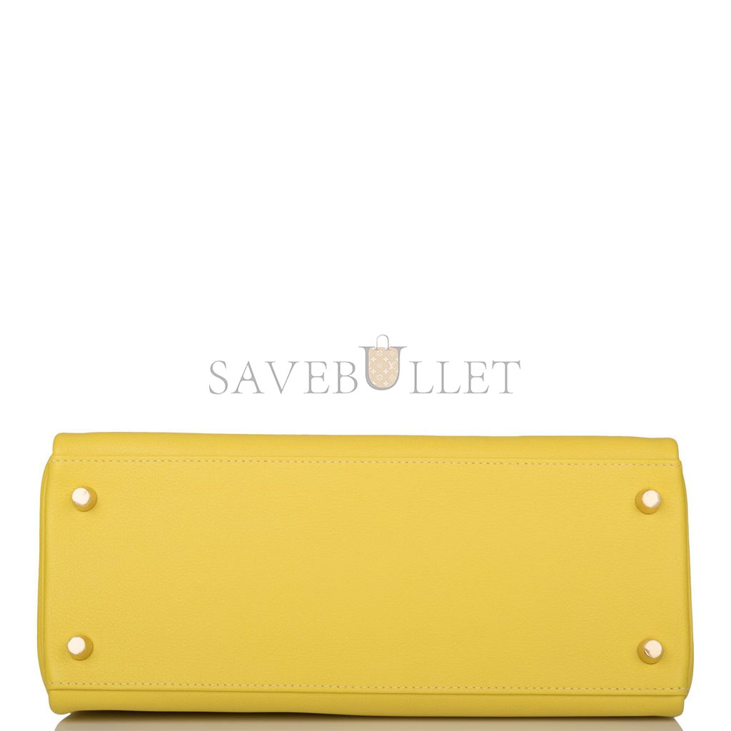 H**mes kelly retourne 28 lime evercolor gold hardware  (28*22*10cm)