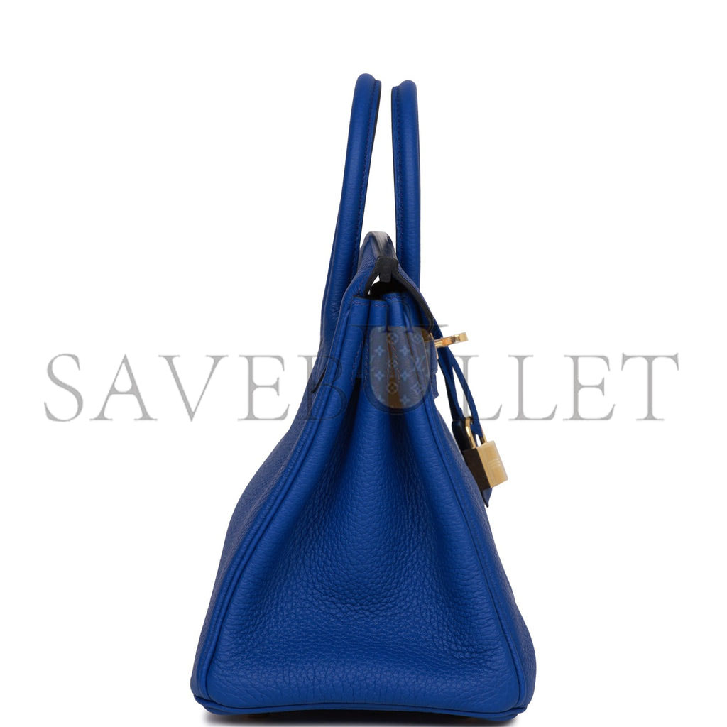 H**mes birkin 25 bleu royal togo gold hardware handmade  (25cm)