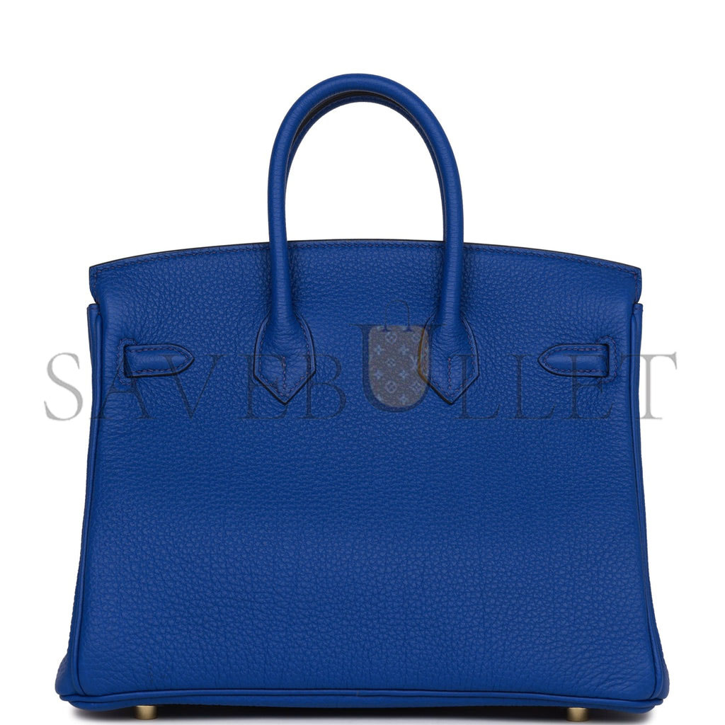 H**mes birkin 25 bleu royal togo gold hardware handmade  (25cm)