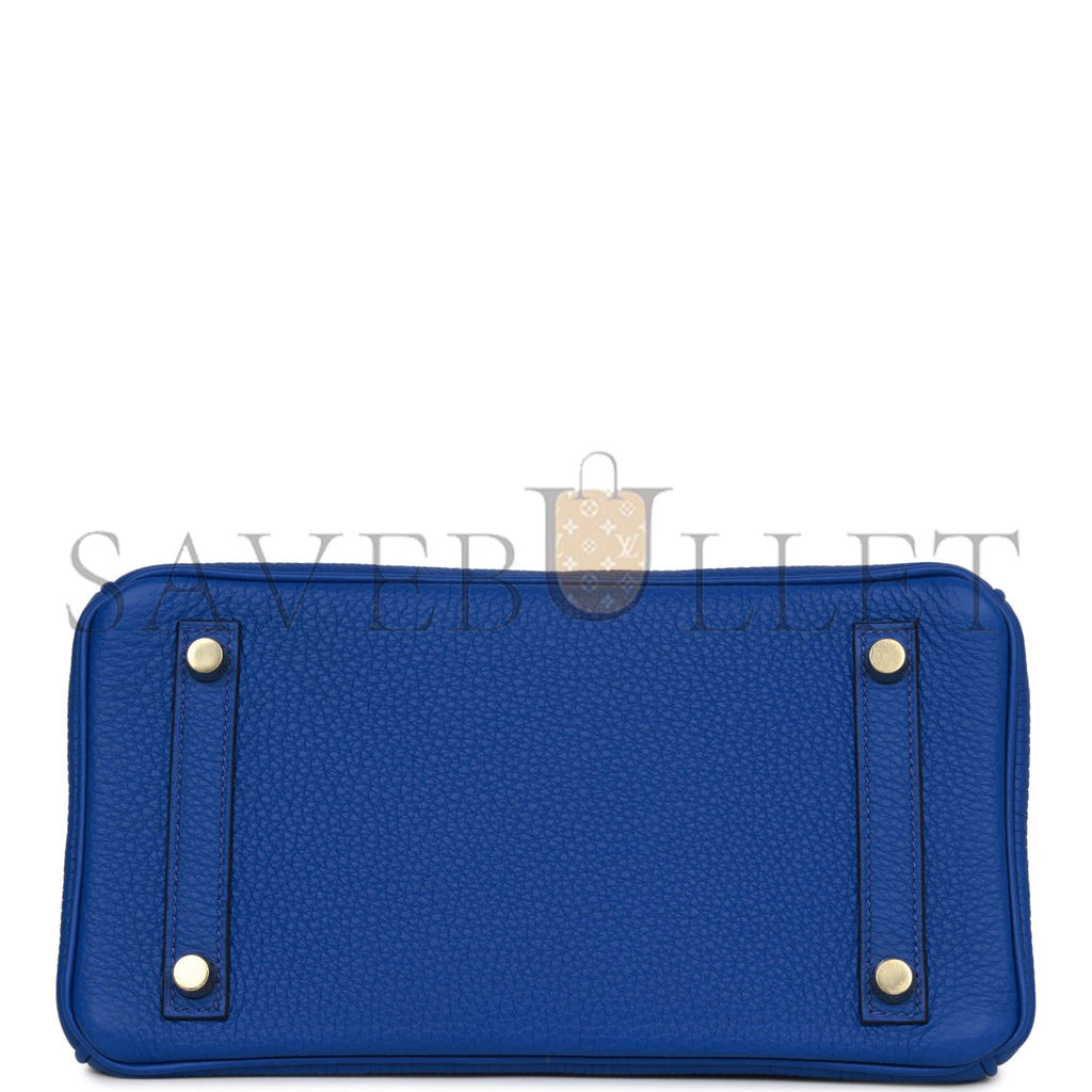 H**mes birkin 25 bleu royal togo gold hardware handmade  (25cm)