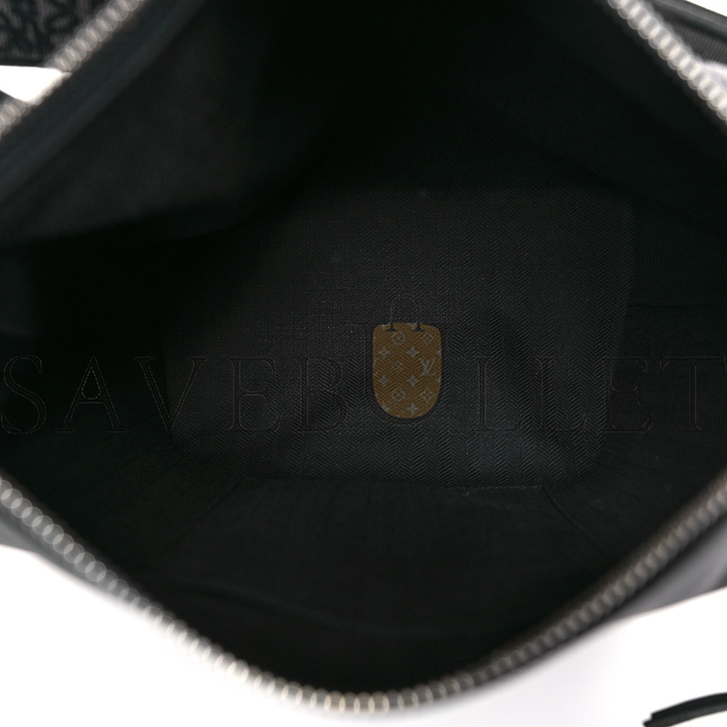 loewe S*pple smooth calfskin jacquard small cubi bag black (23*21*11cm)