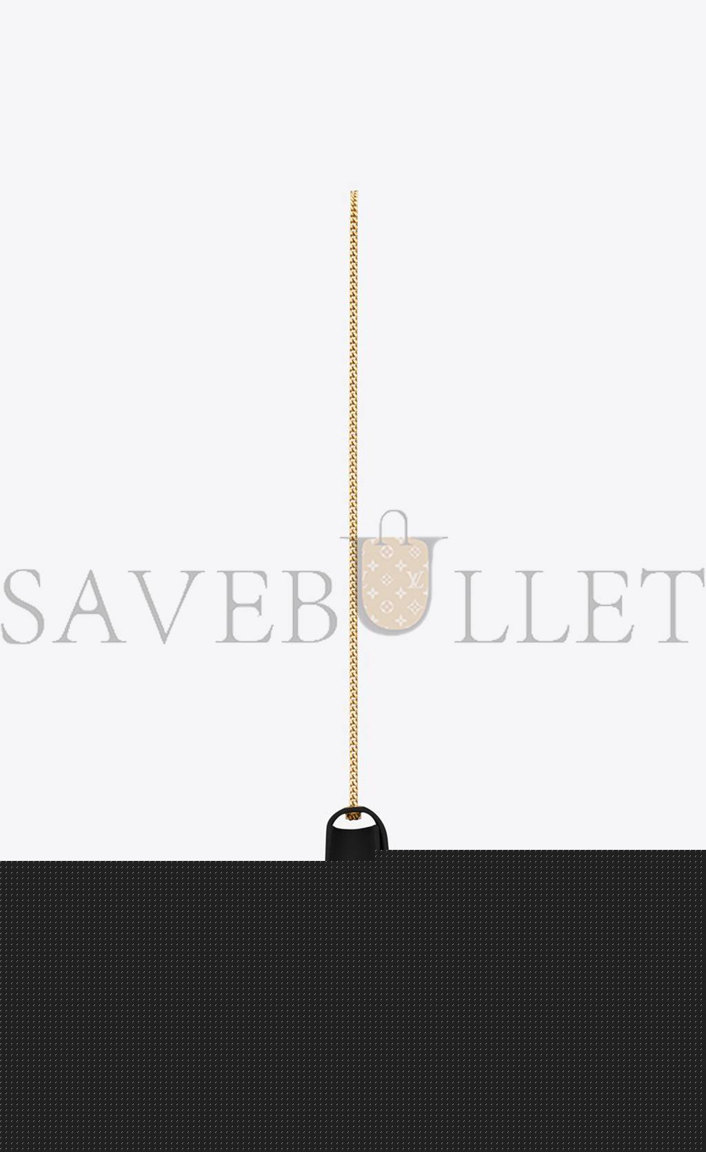 YSL KATE MEDIUM CHAIN BAG WITH TASSEL IN GRAIN DE POUDRE EMBOSSED LEATHER 354119BOW0J1000 (24*14.5*5.5cm)