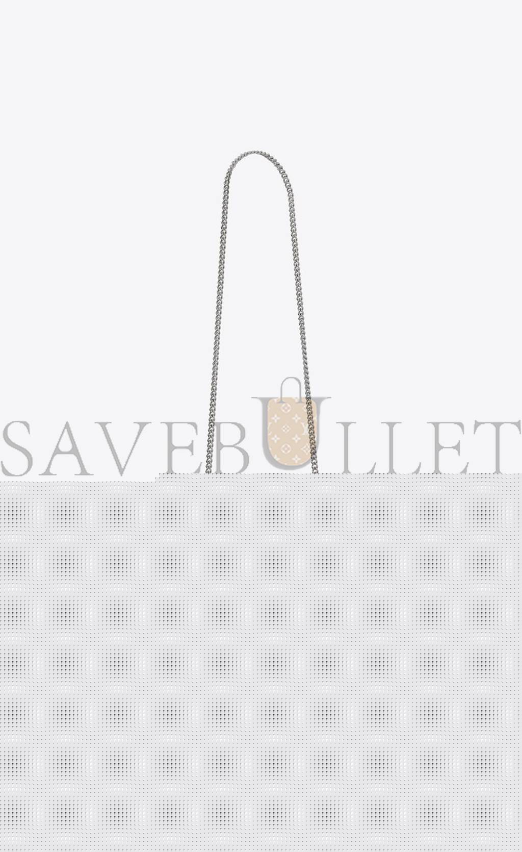YSL KATE MEDIUM CHAIN BAG WITH TASSEL IN EMBOSSED CROCODILE SHINY LEATHER 354119DND0N1000 (24*14.5*5.5cm)