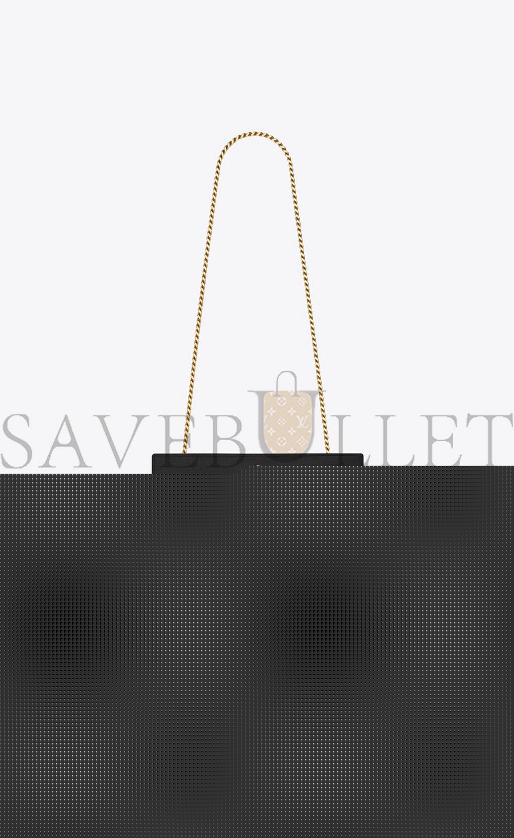 YSL KATE MEDIUM CHAIN BAG IN GRAIN DE POUDRE EMBOSSED LEATHER (24*14.5*5.5cm)