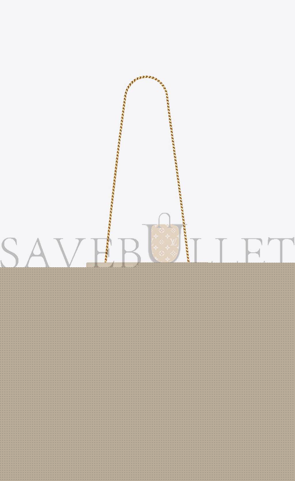 YSL KATE MEDIUM CHAIN BAG IN GRAIN DE POUDRE EMBOSSED LEATHER 364021BOW0J9207 (24*14.5*5.5cm)