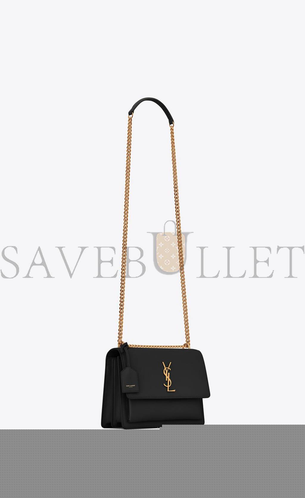 YSL SUNSET MEDIUM CHAIN BAG IN SMOOTH LEATHER 442906D420W1000 (22*16*6.5cm)