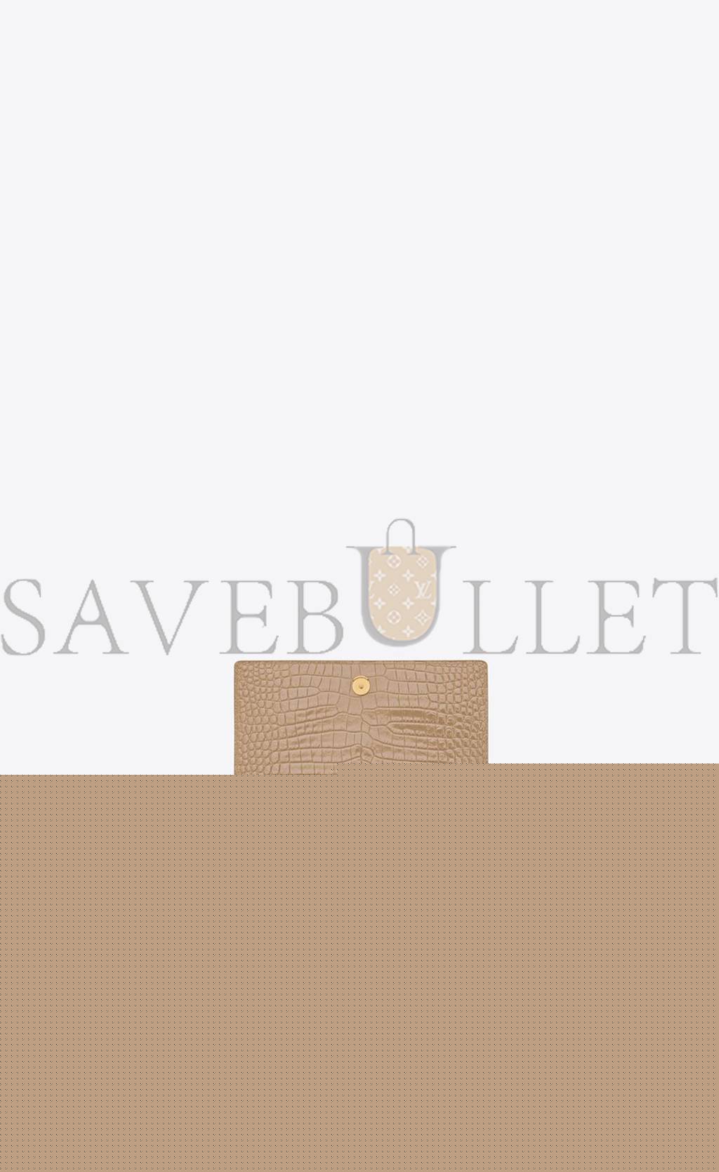 YSL SUNSET MEDIUM CHAIN BAG IN CROCODILE-EMBOSSED SHINY LEATHER 442906DND0J2721 (22*16*6.5cm)