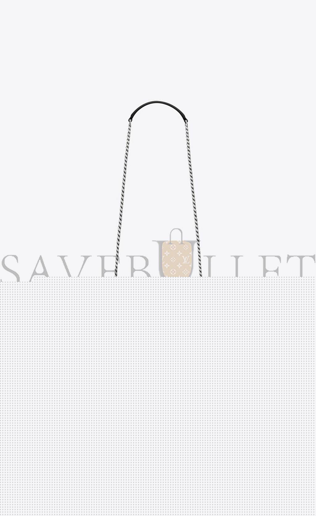 YSL SUNSET MEDIUM CHAIN GAB IN CROCODILE-EMBOSSED SHINY LEATHER 442906DND0N1000 (22*16*6.5cm)