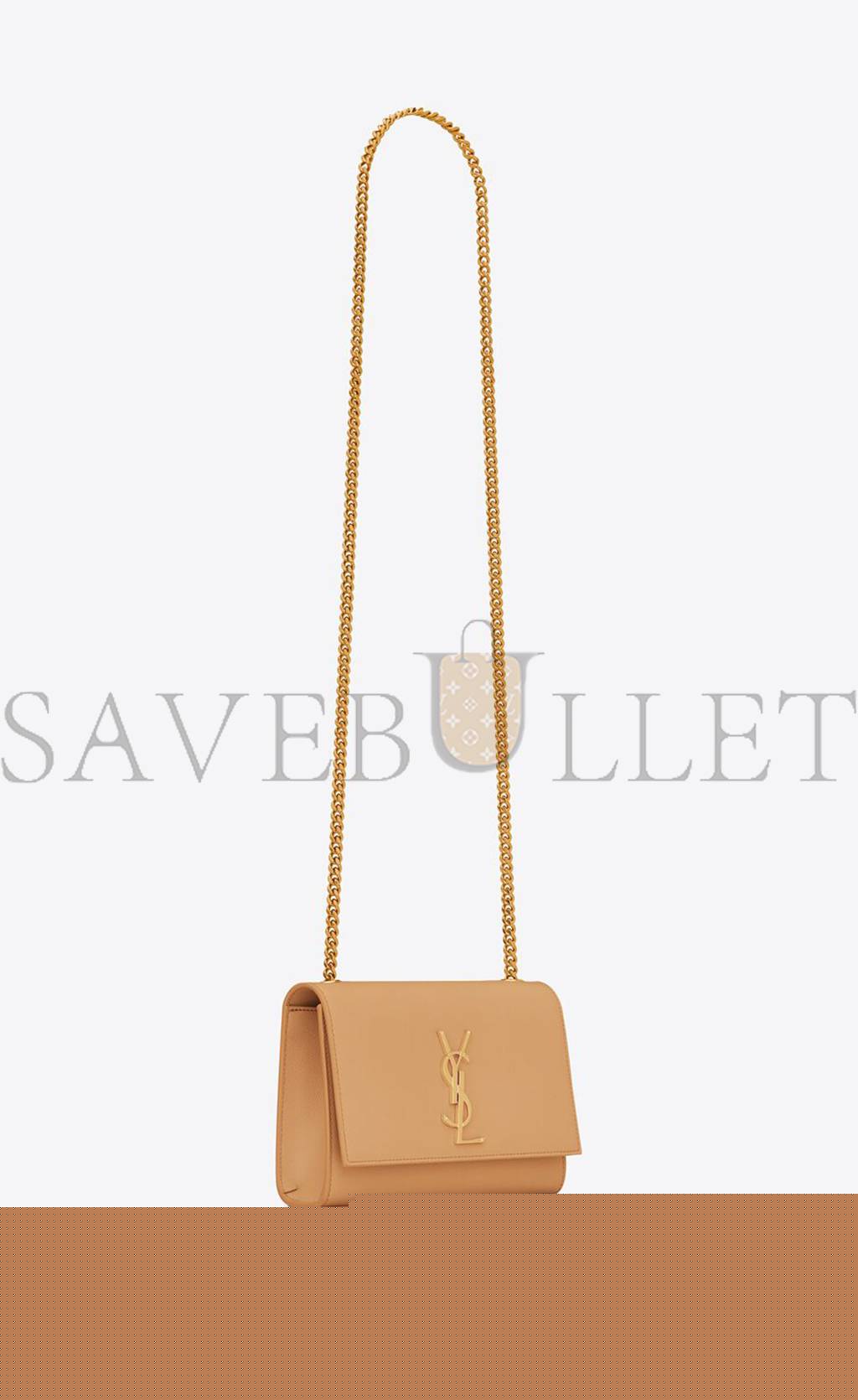 YSL KATE SMALL CHAIN BAG IN GRAIN DE POUDRE EMBOSSED LEATHER 469390BOW0W7019 (20*12.5*5cm)