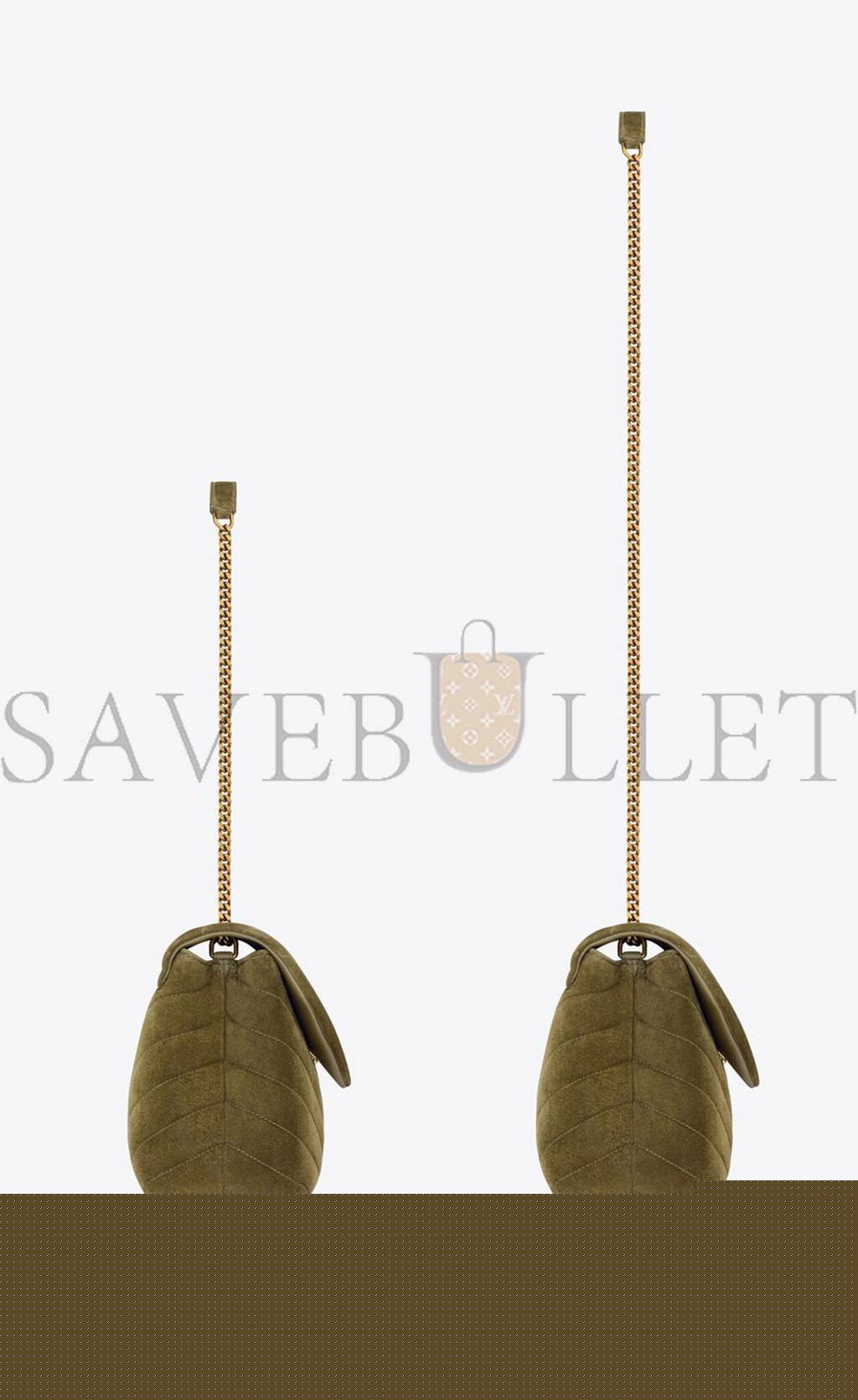 YSL LOULOU SMALL IN QUILTED &QUOT;Y&QUOT; SUEDE 4946991U8673206 (23*17*9cm)