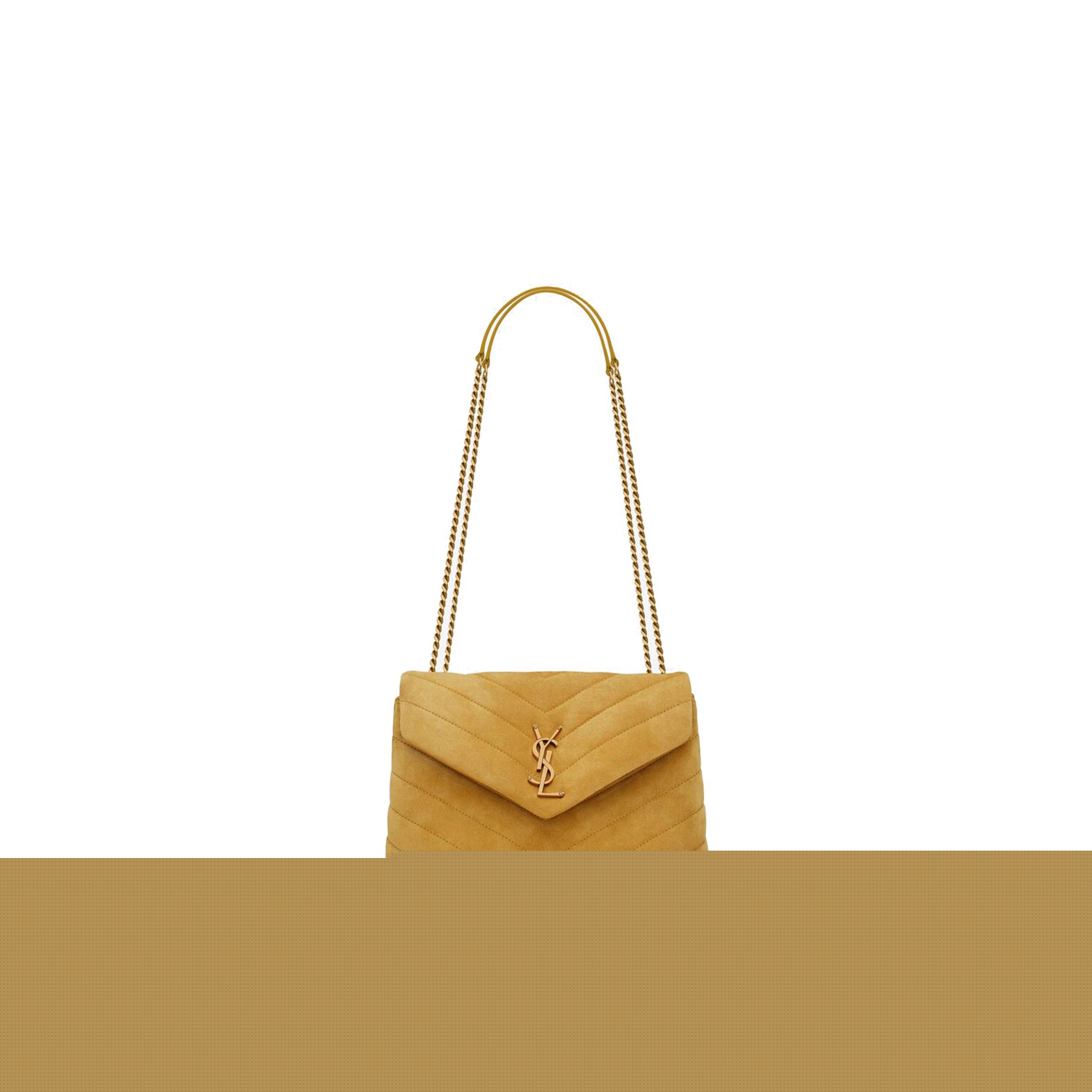 YSL LOULOU SMALL CHAIN BAG IN QUILTED &QUOT;Y&QUOT; SUEDE 4946991U8677314 (23*17*9cm)