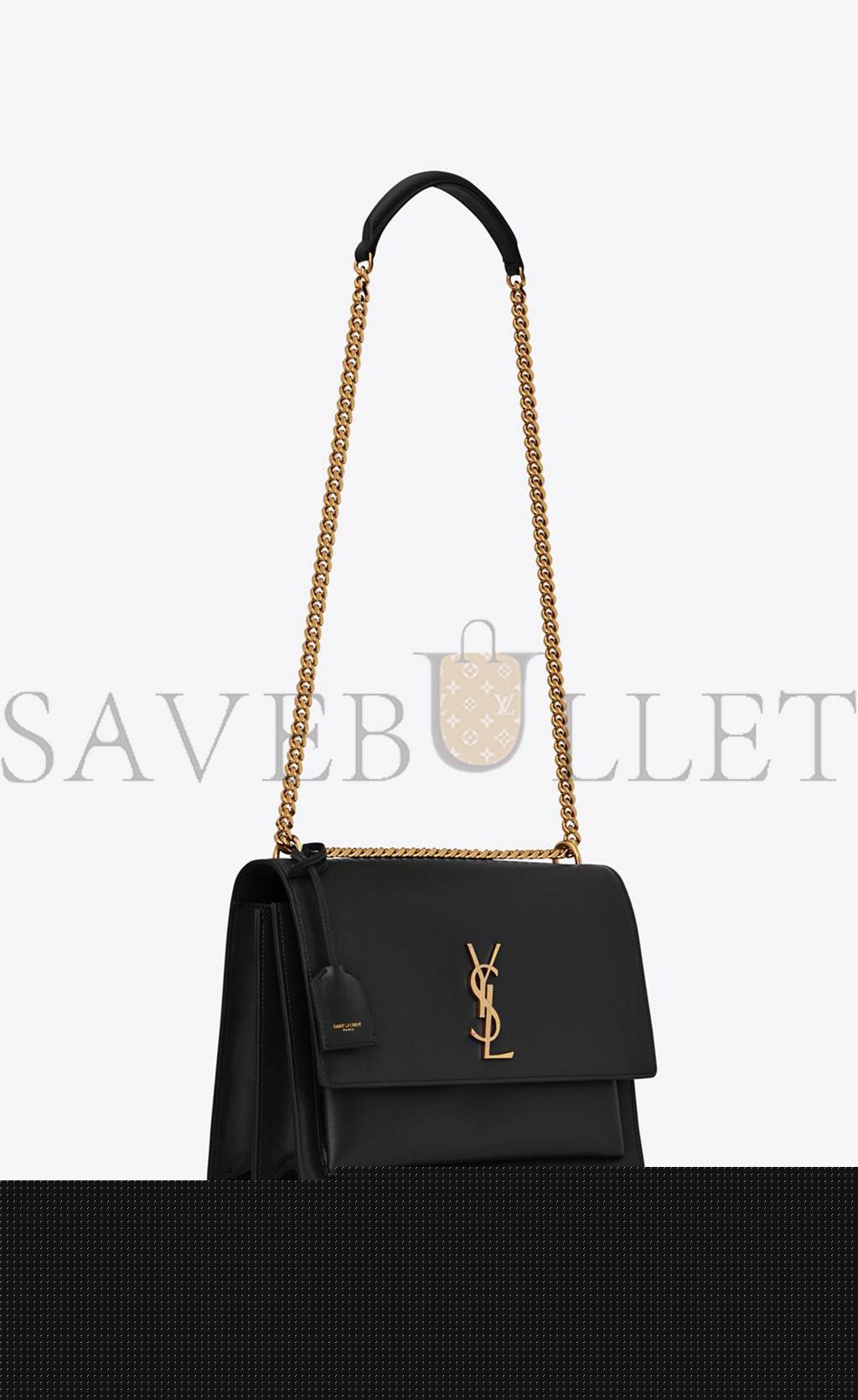 YSL SUNSET LARGE CHAIN BAG IN SMOOTH LEATHER 498779D420W1000 (27*18*8cm)