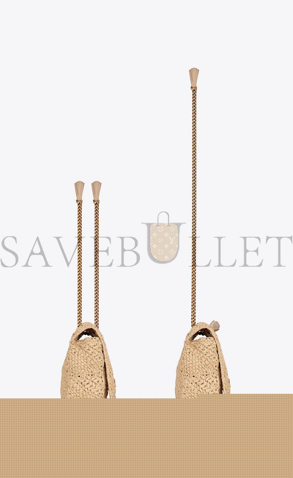 YSL JAMIE MEDIUM CHAIN BAG IN RAFFIA 515821GAAAT2087 (25*15*7.5cm)