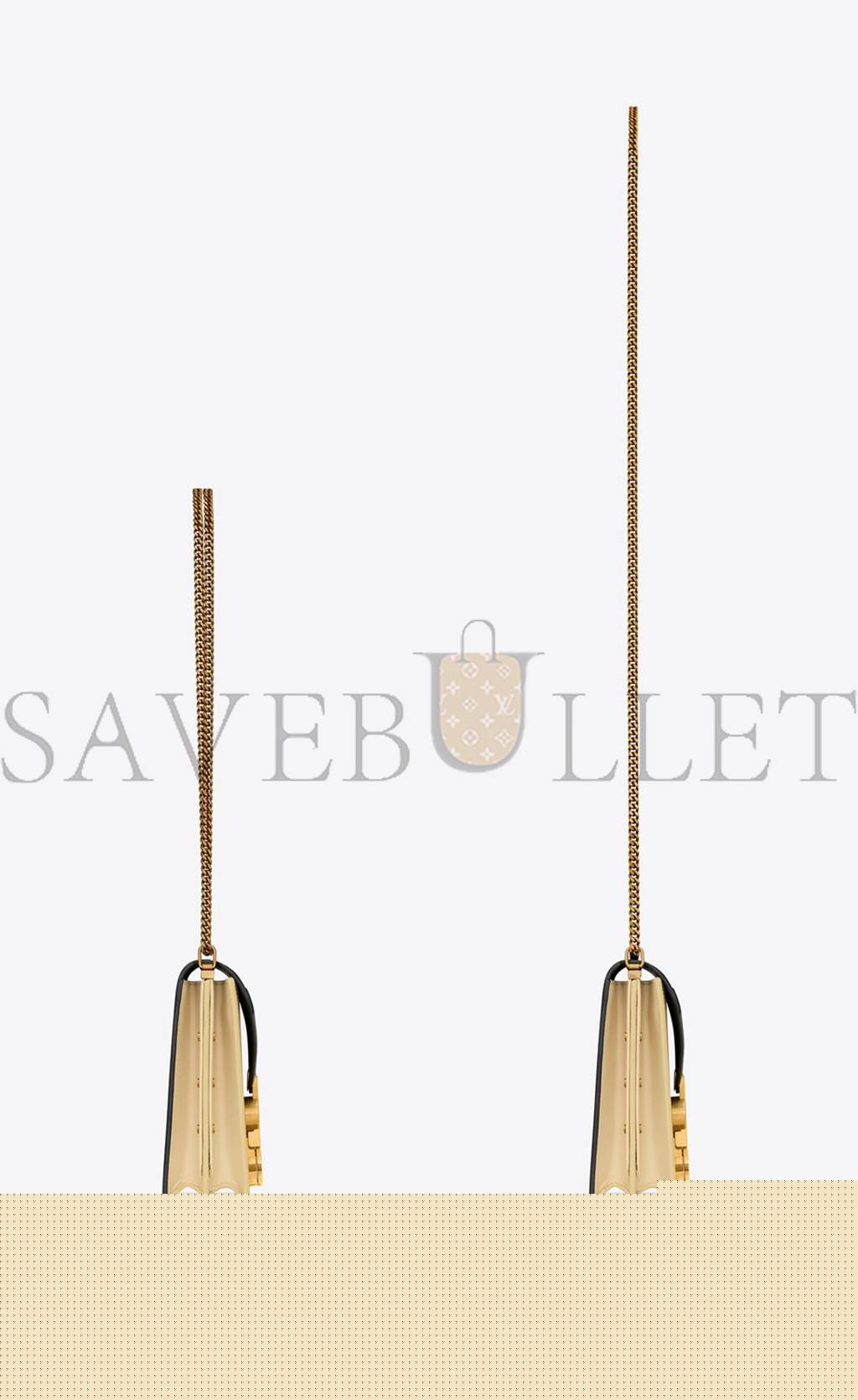 YSL CASSANDRA MEDIUM CHAIN BAG IN BOX SAINT LAURENT LEATHER 53275016C7W1089 (22*16.5*5.5cm)
