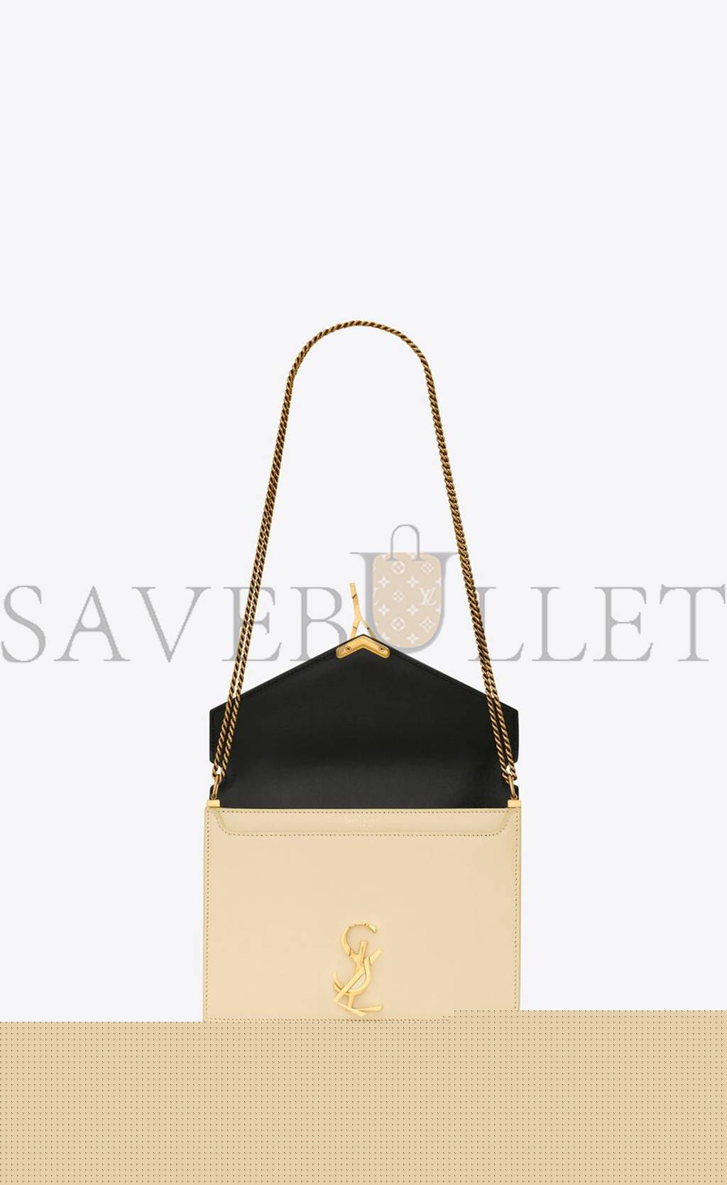 YSL CASSANDRA MEDIUM CHAIN BAG IN BOX SAINT LAURENT LEATHER 53275016C7W1089 (22*16.5*5.5cm)