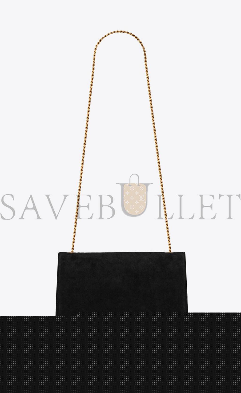 YSL KATE MEDIUM REVERSIBLE CHAIN BAG IN SUEDE AND SMOOTH LEATHER 5538040UD7W1000 (28.5*20*6cm)