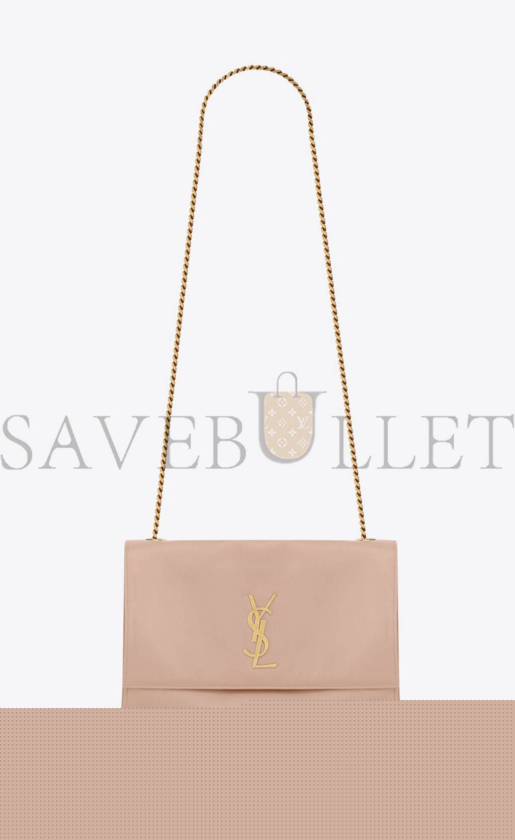 ysl kate medium S*pplereversible chain bag in shiny leather and suede 5538040ud7w2738 (28.5*20*6cm)