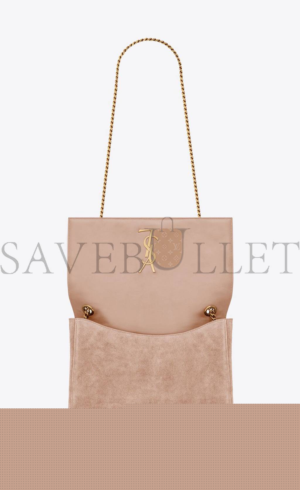 ysl kate medium S*pplereversible chain bag in shiny leather and suede 5538040ud7w2738 (28.5*20*6cm)