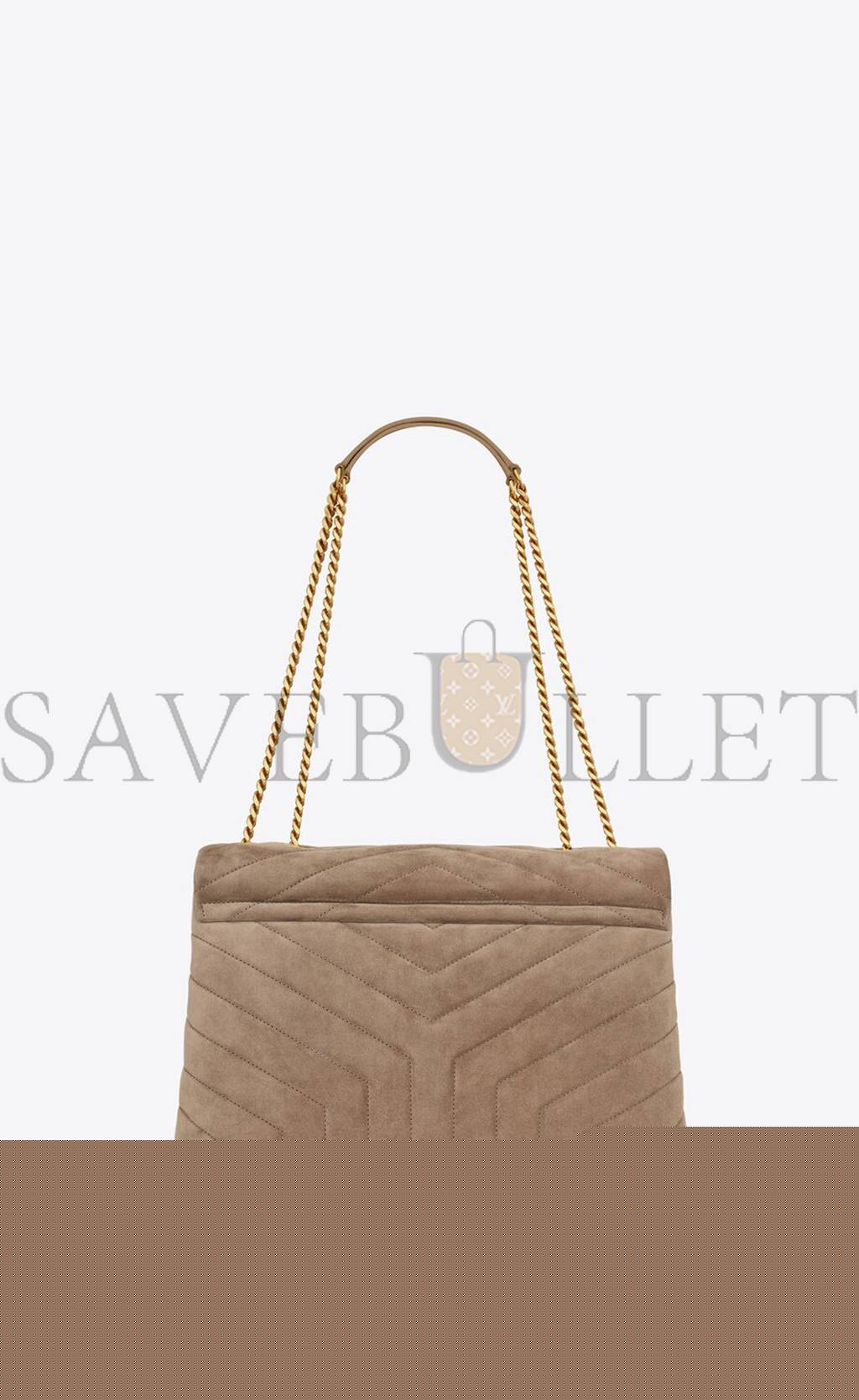 YSL LOULOU MEDIUM CHAIN BAG IN QUILTED SUEDE 5749461U8612346 (32*22*12cm)