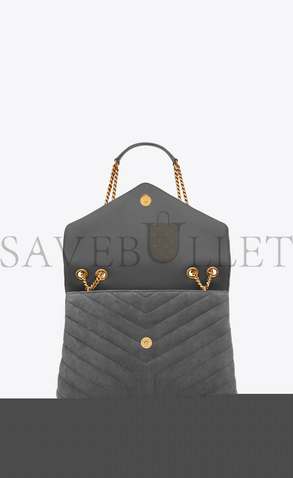YSL LOULOU MEDIUM CHAIN BAG IN &QUOT;Y&QUOT;-QUILTED SUEDE 5749461U8671112 (32*22*12cm)