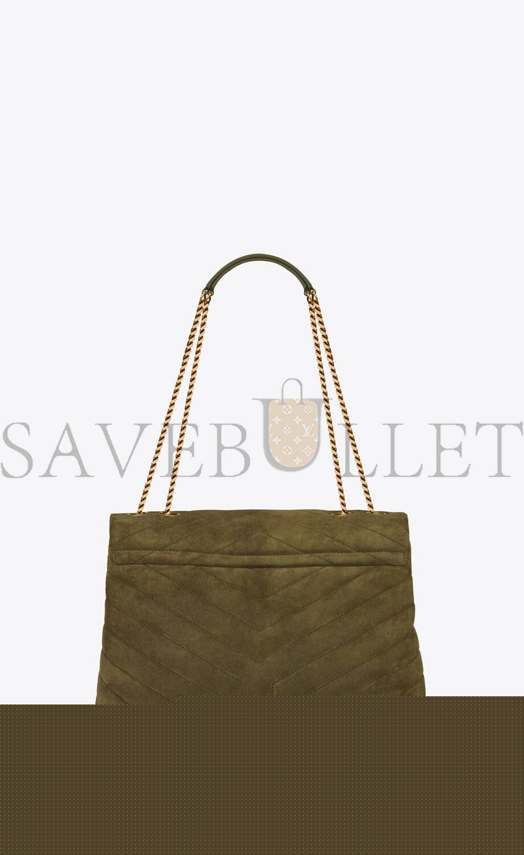 YSL LOULOU MEDIUM IN QUILTED SUEDE 5749461U8673206 (32*22*12cm)