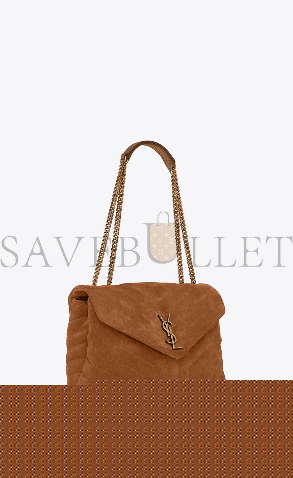 YSL LOULOU MEDIUM CHAIN BAG IN QUILTED SUEDE 5749461U8C77761 (32*22*12cm)