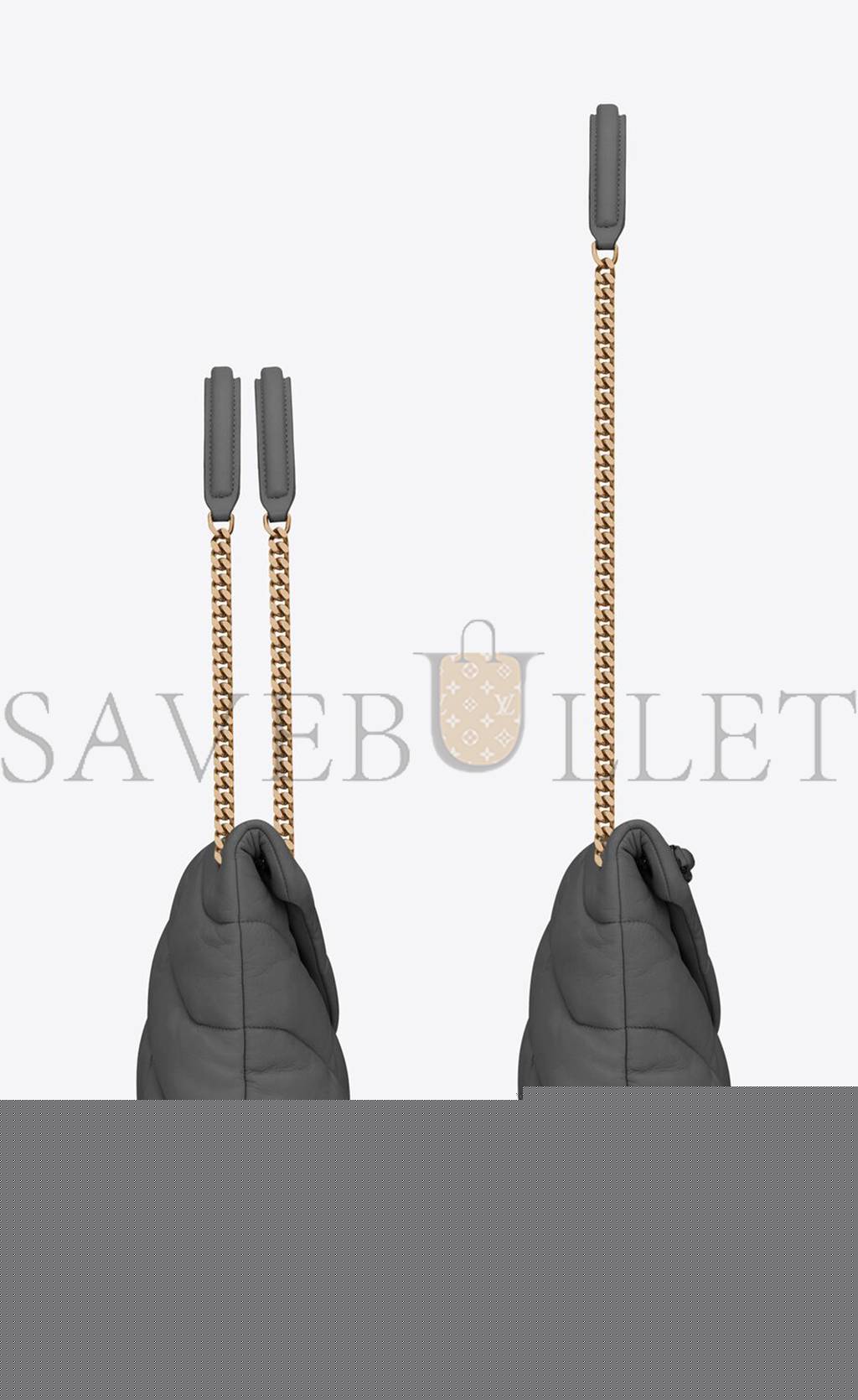 YSL PUFFER MEDIUM CHAIN BAG IN QUILTED LAMBSKIN 5774751EL071112 (35*23*13.5cm)